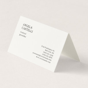 Signature Cream Trendy Modern Minimalist Plain Business Card