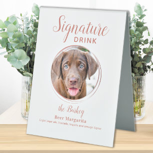 Signature Drink Elegant Rose Gold Pet Wedding