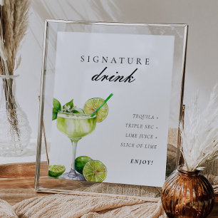 Signature Drink Margarita Bridal Fiesta Sign