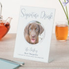 Signature Drink Modern Dusty Blue Dog Pet Wedding