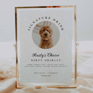 Signature Drink Wedding Bar Pet Photo Sign Menu