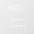 Signature Drinks Bar Acrylic/Mirror Decal Sign