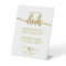 Signature Drinks Elegant Gold Script Wedding Sign