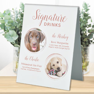 Signature Drinks Elegant Rose Gold Pet Wedding