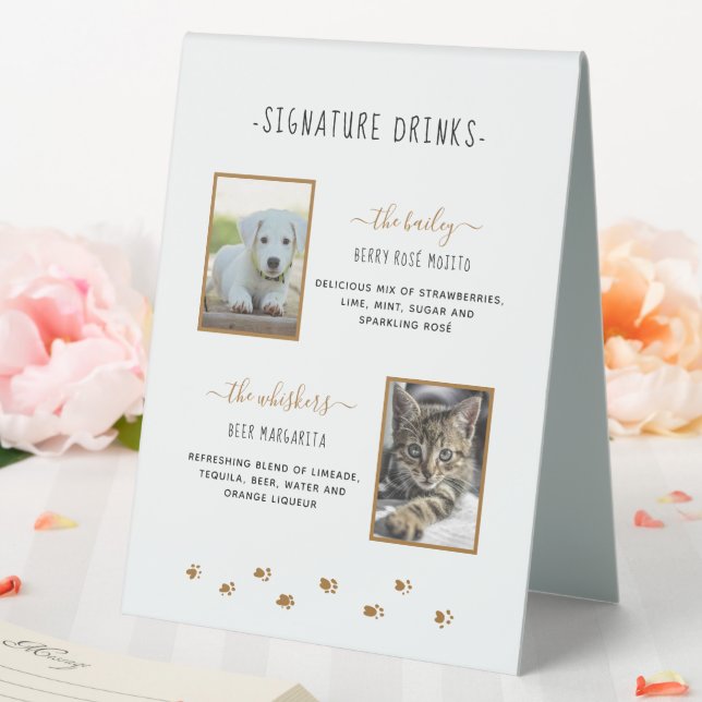 Signature Drinks Gold Pet Wedding Photos (In SItu (Wedding))