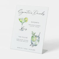 Signature Drinks Minimalist Black White