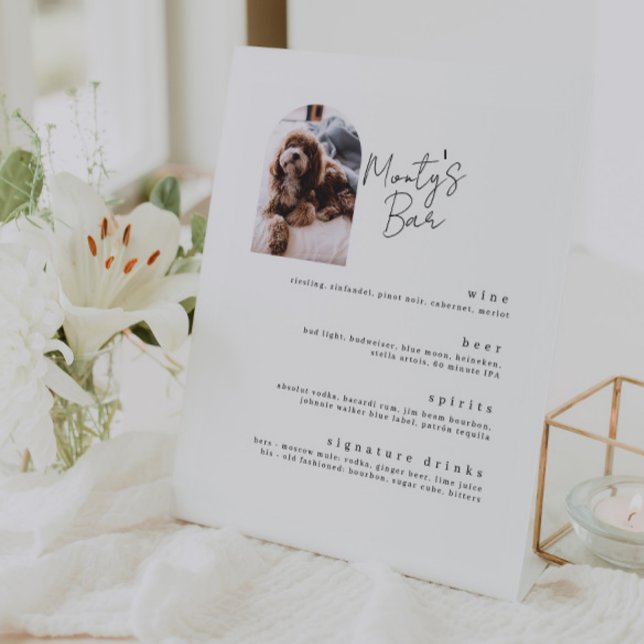 Signature Drinks Pet Bar Menu Pedestal Sign (Creator Uploaded)