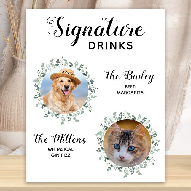 Signature Drinks Pet Wedding Cocktail  Poster (Creator Uploaded)