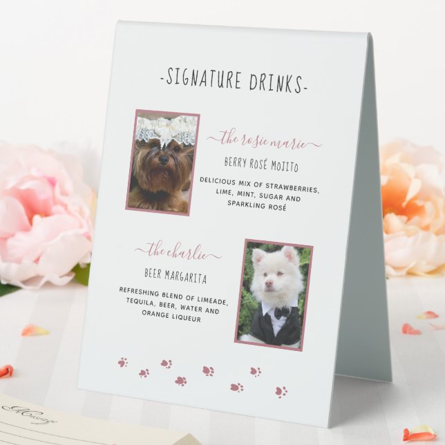 Signature Drinks Rose Gold Pet Wedding Photo (In SItu (Wedding))