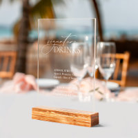 Signature Drinks Wedding Bar