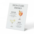 Signature Drinks Wedding Cocktail Menu Poster