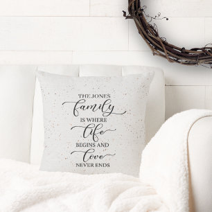 Signature Family Is Where Life Begins  Cushion