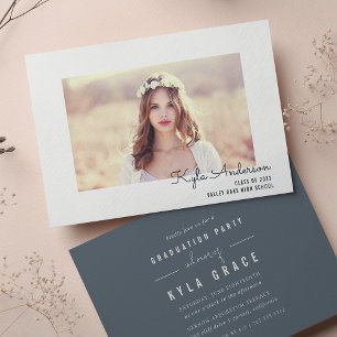 Signature Frame   Photo Graduation Party Invitation