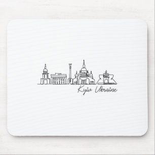 Signature Kyiv City Skyline - Ukraine Souvenir Mouse Pad