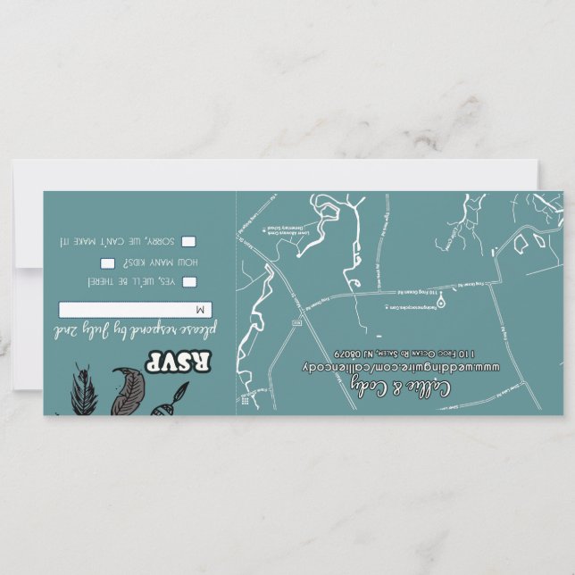 Signature: Matte 4" x 9.25", Standard white envelo Invitation (Back)