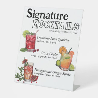 Signature Mocktail Pedestal Sign