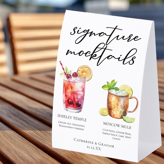 Signature Mocktails Summer Drinks Wedding Menu (Creator Uploaded)