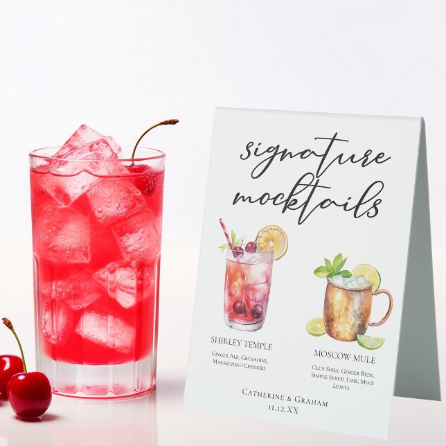 Signature Mocktails Summer Drinks Wedding Menu (Creator Uploaded)
