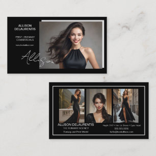 Signature Model Business Card Mini Comp Cards