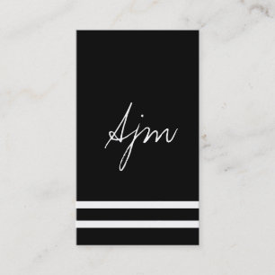 Signature Monogram 2   Bokeh / Diamonds / Pearls Business Card