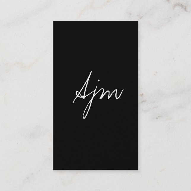 Signature Monogram 2 / Gold Business Card (Front)