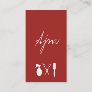 Signature Monogram Glamour Stylist Business Card