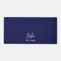 Signature Monogram Handwritten Script Blue WHITE