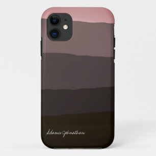 Signature Name Black Rose Gold Degradation iPhone 11 Case