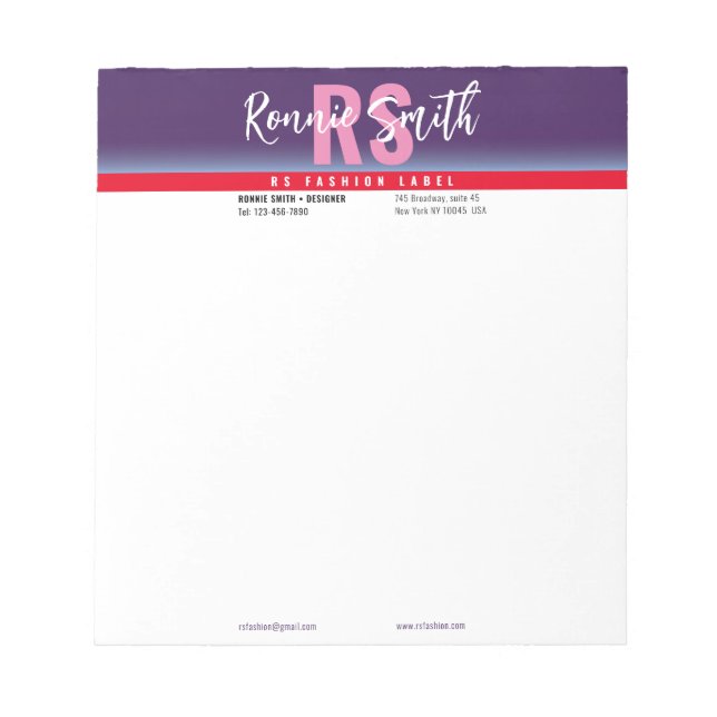 Signature Notepad (Front)