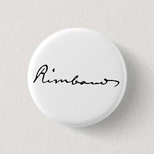 Signature of Arthur Rimbaud 3 Cm Round Badge