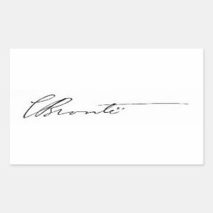 signature of Charlotte Brontë Rectangular Sticker