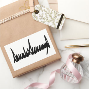Signature of Donald Trump Autograph  Rectangular Sticker