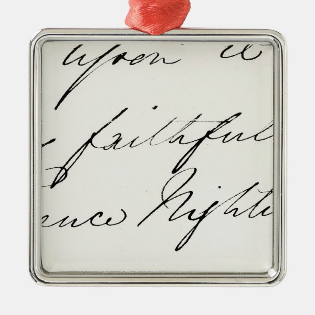 Signature of Florence Nightingale Metal Tree Decoration (Front)