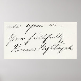 Signature of Florence Nightingale Poster
