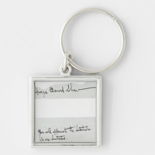 Signature of George Bernard Shaw Key Ring