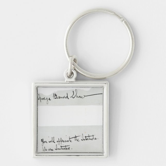 Signature of George Bernard Shaw Key Ring (Front)