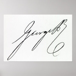 Signature of George IV Poster
