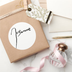 Signature of Jeanne d'Arc Classic Round Sticker