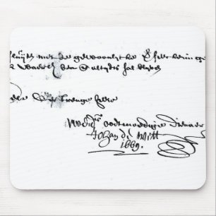 Signature of Johan de Witt Mouse Pad