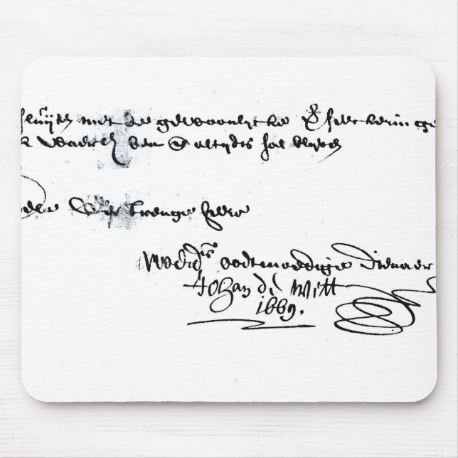 Signature of Johan de Witt Mouse Pad (Front)