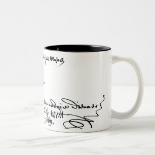Signature of Johan de Witt Two-Tone Coffee Mug