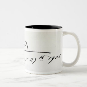 Signature of King Edward VII, May 29th 1906 Two-Tone Coffee Mug
