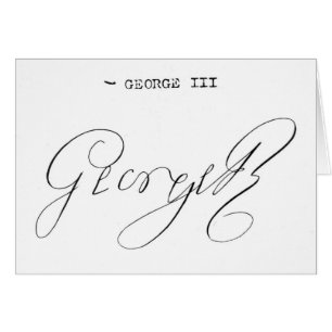 Signature of King George III
