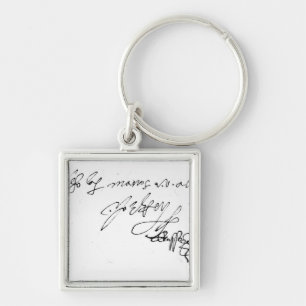 Signature of Lady Jane Grey Key Ring