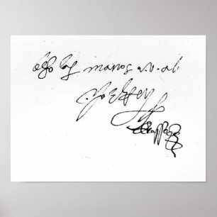Signature of Lady Jane Grey Poster