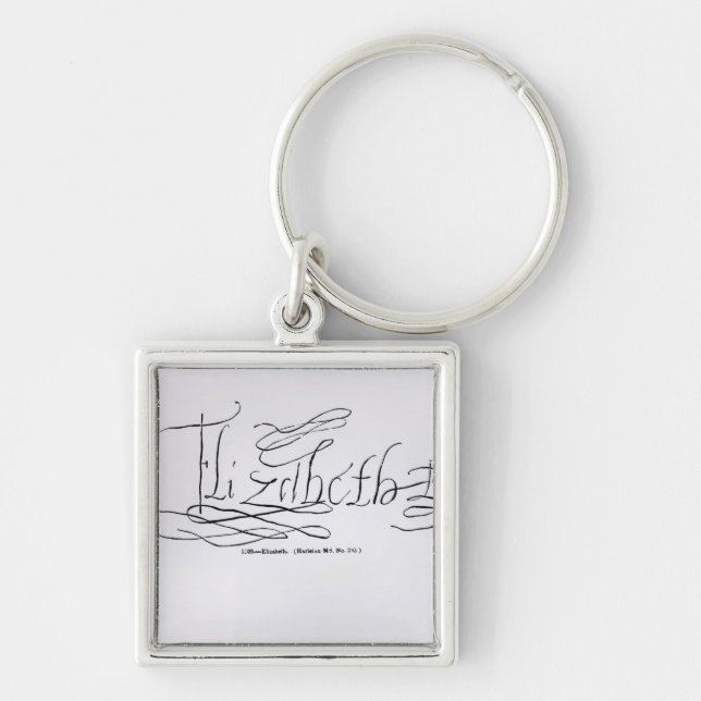 Signature of Queen Elizabeth I Key Ring (Front)