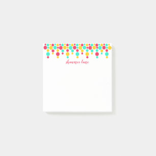 Signature Polka Dots Personalised Post-It Notes