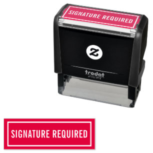 Signature Required Self-inking Stamp