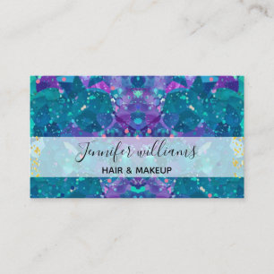 signature script calligraphy Modern opal stone Business Card