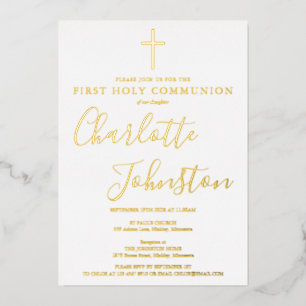 Signature Script First Holy Communion Gold